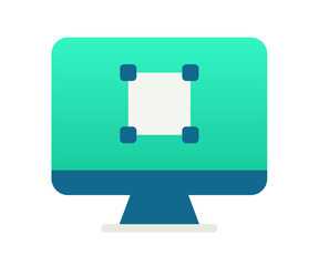Wall Mural - computer graphic tool single isolated icon with gradient style