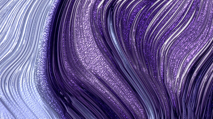 Canvas Print - Waves purple violet with luxury texture background. Abstract 3d illustration, 3d rendering.