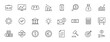 © iiierlok_xolms - Set of 24 Business and Finance web icons in line style. Money, dollar, infographic, banking. Vector illustration.