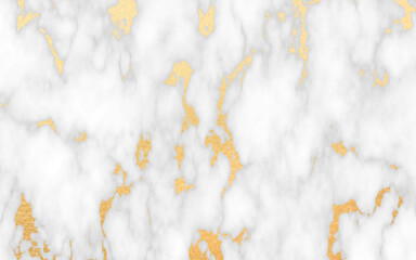 Wall Mural - White golden and gray marble texture abstract pattern background.