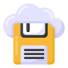 
Download This Premium Flat Icon Of Cloud Floppy 

