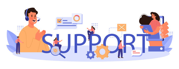 Sticker - support typographic header. idea of web page diagnostic service.