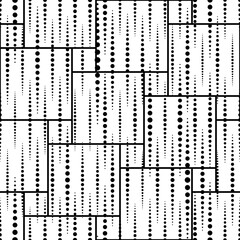 Wall Mural - abstract seamless pattern. black and white background. repeated geometric texture. repeating abstrac
