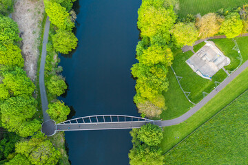 Mardyke Bridge Cork City Ireland amazing scenery aerial drone view sunset 