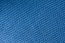 Closeup View Of A Blue Waffle Fabric As Background