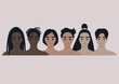 © nadia_snopek - A diverse group of people with different skin tone, digital avatars
