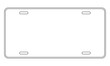 Blank license plate template. Clipart image