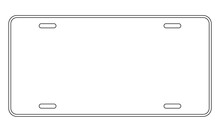 Blank License Plate Template. Clipart Image