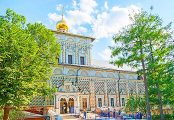 Canvas Print - Refectory Church in St Sergius Trinity Lavra, Sergiyev Posad, Russia.