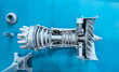 3D printer jet engine printed model plastic