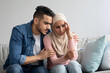 © Prostock-studio - Upset arab couple with negative pregnancy test at home