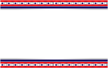Wall Mural - American decorative abstract flag symbols frame banner border with an empty space for text.