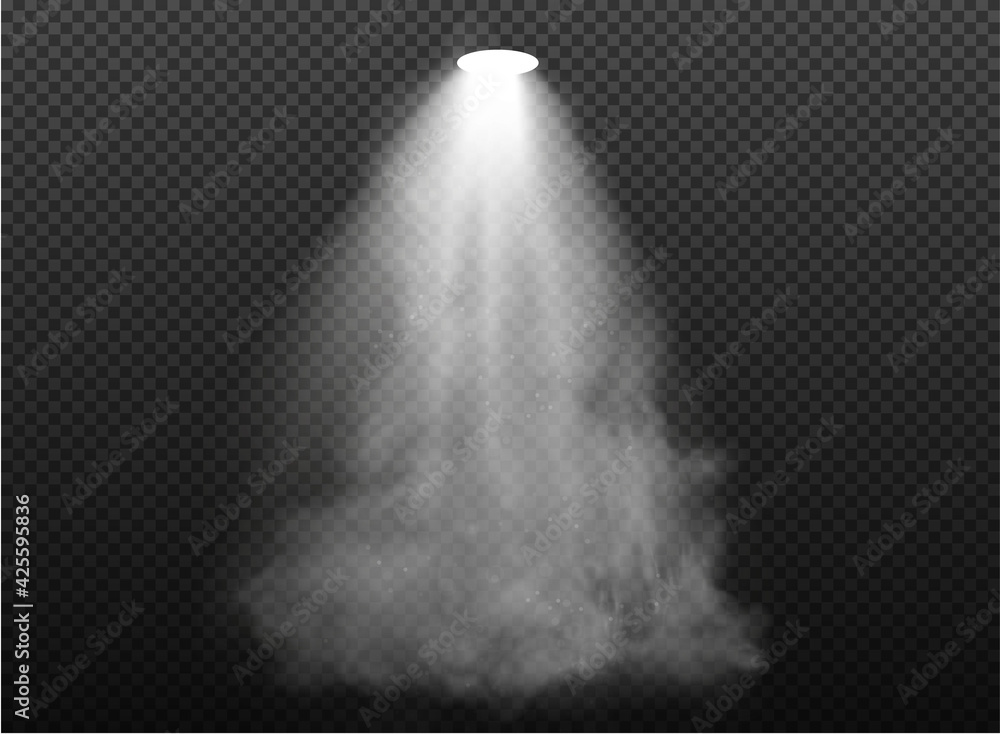 warm light set of bulb on a transparent background. Vector illustration - obrazy, fototapety, plakaty 