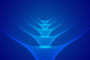 Sticker - point particle trajectory like funnel vortex internet big data technology background