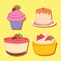 Sticker - sweet desserts set