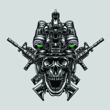 The Skull Uses A Special Tactical Helmet And Weapons