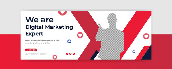 Wall Mural - webinar facebook cover banner template social media marketing post
