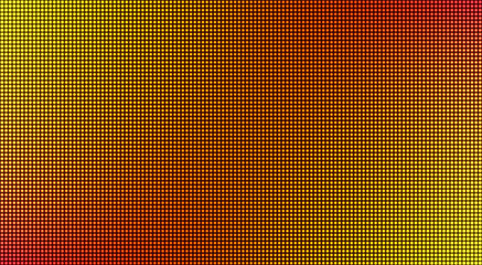 Wall Mural - led texture. pixel tv screen. digital display with points. lcd monitor. yellow orange television vid