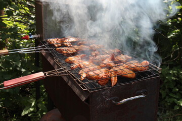 shish kebab on the barbecue