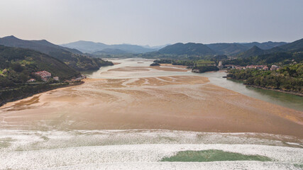 Wall Mural - aerial view of urdaibai estuary, spain