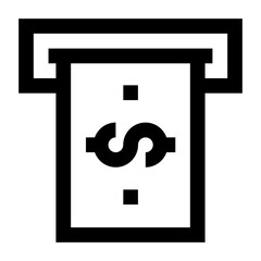Wall Mural - grab this premium quality linear icon of money withdrawal