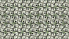 Abstract Gray Kaleidoscope With Flowery Shade Or Shape