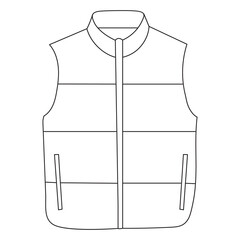 Wall Mural - outline, sketch of men's fashionable vest