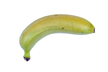 Whole yellow banana isolated on a white background