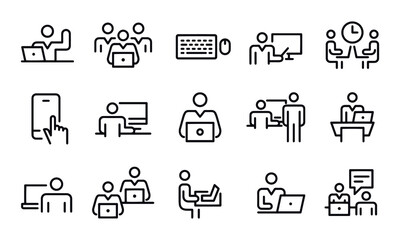 Using Computers Icons vector design 