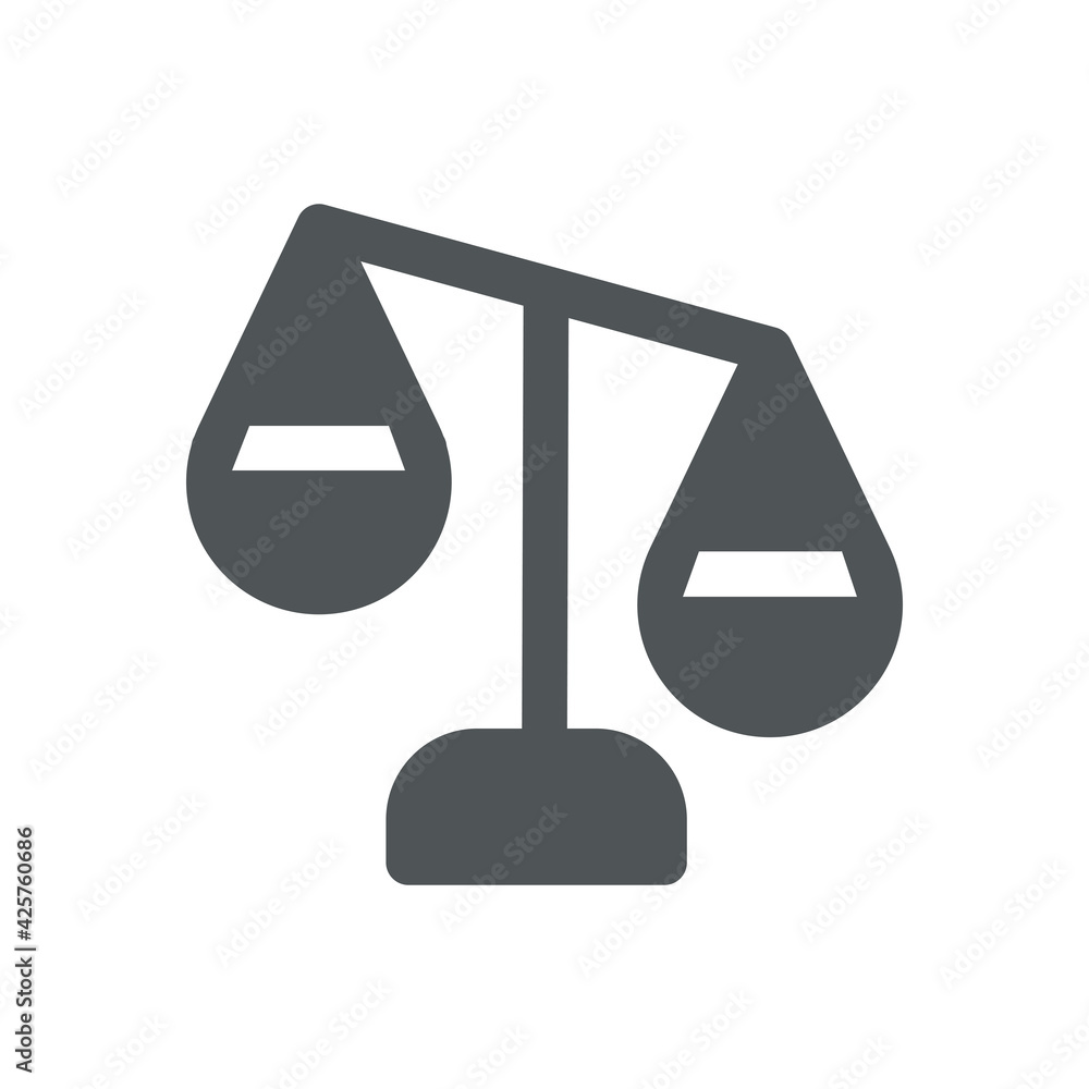 Balance icon isolated on white background. Scale symbol modern, simple ...