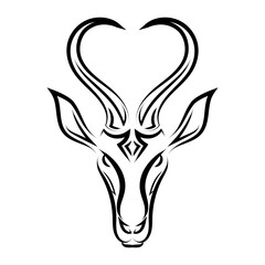 Wall Mural - Line art vector of springbok head. Suitable for use as decoration or logo.Line art vector of springbok head. Suitable for use as decoration or logo.