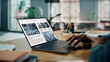 © Gorodenkoff - Close Up on Hands of Black African American Specialist Working on Desktop Computer in Creative Home Living Room. Freelance Male is Reading News for Financial Market Analysis and Report.