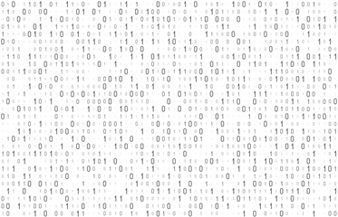 Binary computer code seamless pattern. Matrix background with digits 1.0. Vector illustration.