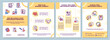 © IMG visuals icons - Clinical study participants safety brochure template. Risks, rights. Flyer, booklet, leaflet print, cover design with linear icons. Vector layouts for presentation, annual reports, advertisement pages