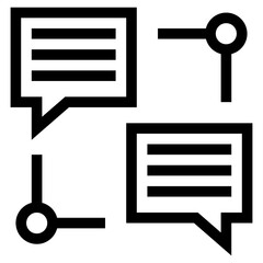 Poster - 
A chat network linear editable icon download

