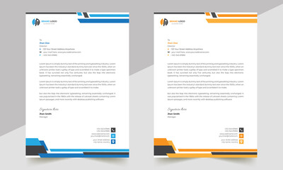 Wall Mural - Professonal Letterhead Design template , Clean letterhead Design Template 