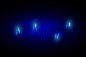 Wall Mural - Stock market graph or forex trading chart for business and financial concepts, reports and investment  . Vector illustration