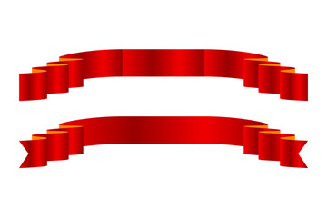 Wall Mural - elegance red ribbon banner. abstract red ribbon vector banner