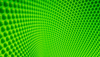 horizontal green flexible bend abstract trellised or cellular background