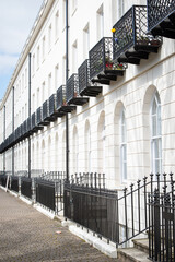 Wall Mural - View at white apartment row English Estate.