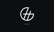 Alphabet letter icon logo GH or HG