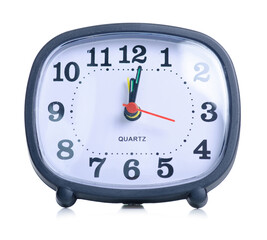 Table clock alarm clock on white background isolation