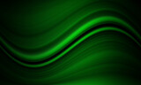 Fototapeta Storczyk - Abstract green wave on a black background	