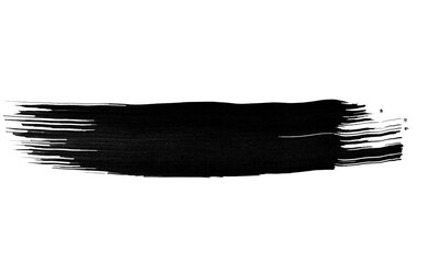 Wall Mural - single paint ink scratch isolated on white background. grungy blank line stroke. modern paint brush 