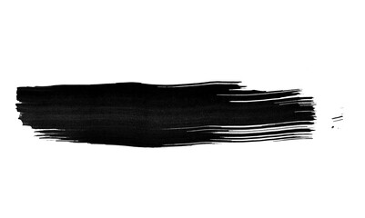Wall Mural - single paint ink scratch isolated on white background. grungy blank line stroke. modern paint brush 