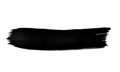 Wall Mural - single paint ink scratch isolated on white background. grungy blank line stroke. modern paint brush 