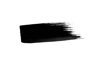 Wall Mural - single paint ink scratch isolated on white background. grungy blank line stroke. modern paint brush 