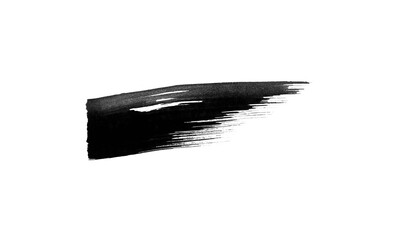 Wall Mural - single paint ink scratch isolated on white background. grungy blank line stroke. modern paint brush 