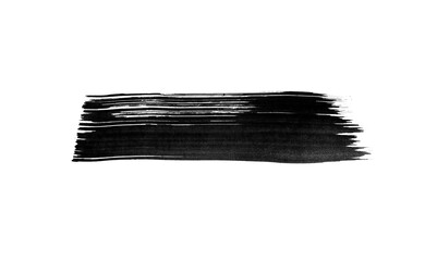Wall Mural - single paint ink scratch isolated on white background. grungy blank line stroke. modern paint brush 