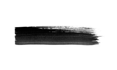 Wall Mural - single paint ink scratch isolated on white background. grungy blank line stroke. modern paint brush 